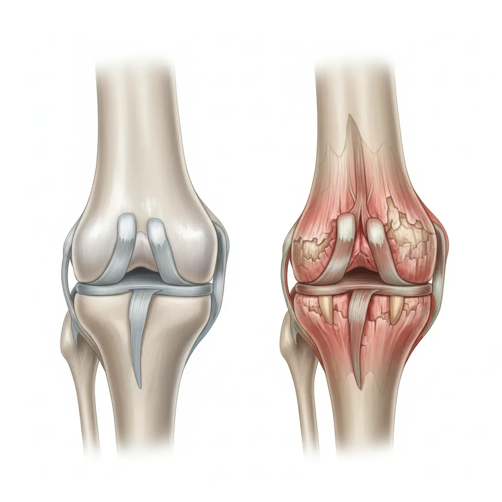 Radiografía de una articulación dañada