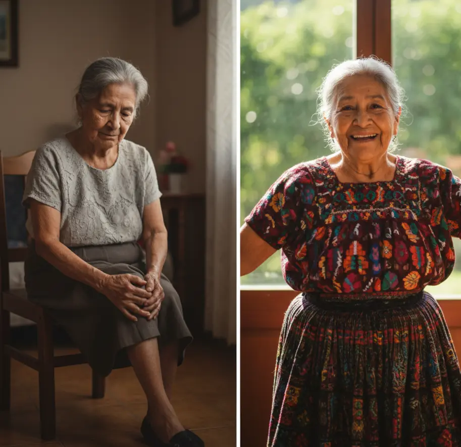 Pareja mayor activa y feliz